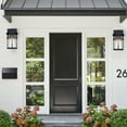 thumbnail image 2 of 10.8in Outdoor Dusk to Dawn Sensor Wall Lights with Matte Black Finish Crackle Glass Shade 2-pack, 2 of 10