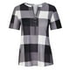 thumbnail image 4 of Blusa de camiseta informal con cremallera y estampado de manga corta con cuello en V de verano para mujer con estilo OAVQHLG3B Store lin121212, 4 of 5