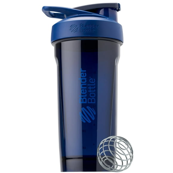 BlenderBottle Strada Shaker Cup Parfait pour Shakes Protéinés et Pré-Entraînement, 28 Onces, Bleu