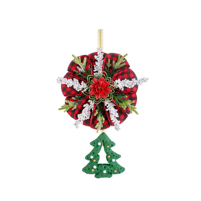 Wzzjkit Couronne Pendentif Rond de Noël