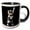 Black/White, variant on 3drose, Kitten Dressed as a Baseball Player with a Bat, 15oz Mug