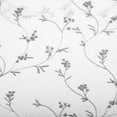 thumbnail image 5 of No. 918 Delia Embroidered Floral Sheer Rod Pocket Curtain Panel, 50"x63", White, 5 of 6