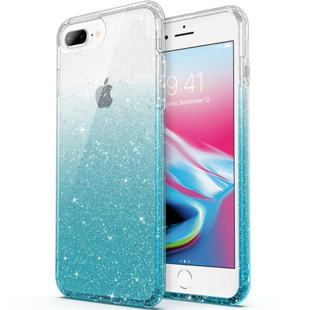 ULAK iPhone 8 Plus Case, iPhone 7 Plus Case, Slim Shockproof Bumper Cover Phone Case for Apple iPhone 7 Plus /iPhone 8 Plus for Women Girls, Sky Blue