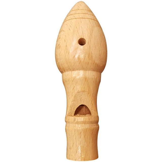 Miangastore Wooden Whistle Toy for Kids Playing Khaki Color Safe and Smooth Design 4.5 Inches