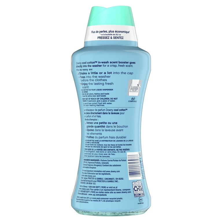 Downy Unstopables Cool Cotton In-Wash Scent Booster Beads, 18.2 oz