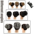 thumbnail image 4 of Deaumellos Bun Extension Clips, Wavy Claw Clip Messy Bun Hair Piece for Women, Stylish Buns Extension for Women, Synthetic Elastic Wavy Curly Hair Piece, 4 of 7