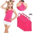 thumbnail image 2 of ZACPNCV 5PC Girls Dance Tank Tops Racerback Camisole Undershirts Summer Spaghetti Strap Sleeveless Crop Tops for Active Workout Tanks Hot Pink 6-7 Years, 2 of 9