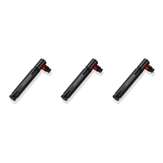 QualitChoice Bicycle Pump Portable Mountain Bike Tire Inflator Retractable Dual Valve Basketball Outdoor Riding Pumps with Needle Black 3Set