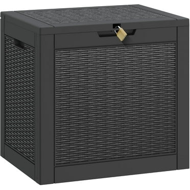 NUNU LAB Package Delivery Box for Outside,35 Gallon Storage Box Lockable Lid,Waterproof Outdoor Parcel Drop Deck Boxes,Porch Storage Bin For Package Delivery,Patio,House, Curbside