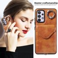 thumbnail image 4 of Allytech Galaxy A32 4G Case Wallet with Cards Holder & Detachable Shoulder Strap, Ring Holder Kickstand Vintage PU Leather Shockproof Wallet Case Cover for Samsung Galaxy A32 4G - Brown, 4 of 14