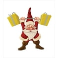 thumbnail image 3 of Ambesonne Christmas Duvet Cover Set, Santa Lifts Gift Barbell, 2-Calking, Ruby Brown Yellow, 3 of 7