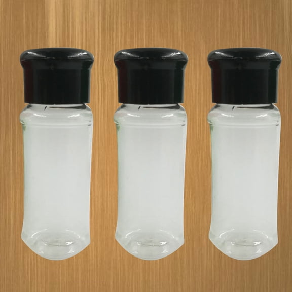HONMEET 12-Piece Clear Glass Spice Jars Set with Airtight Seal Lids, Easy to Refill Cylindrical Containers for Kitchen Storage