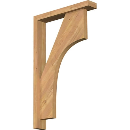 

Ekena Millwork 3 1/2 W x 20 D x 32 H Westlake Block Smooth Bracket w/ Offset Brace Western Red Cedar