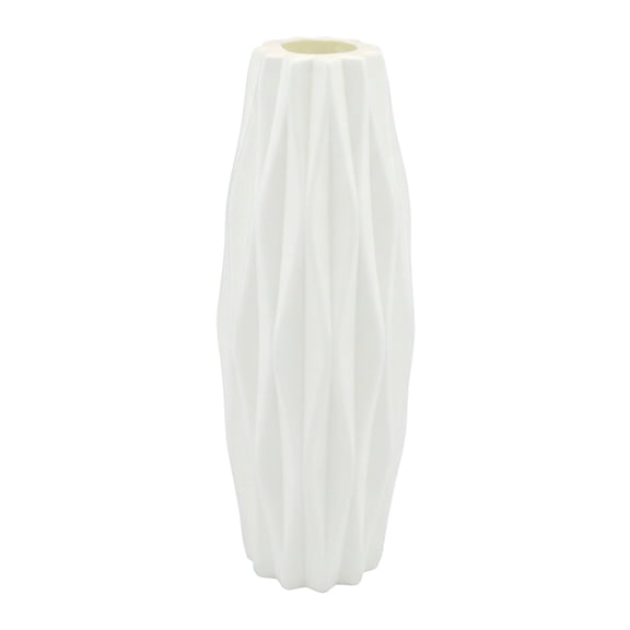 Unique Bargains Slim Acrylic Narrow Bud Vase for Roses White 2.8"L x 2.8"W x 7.9"H