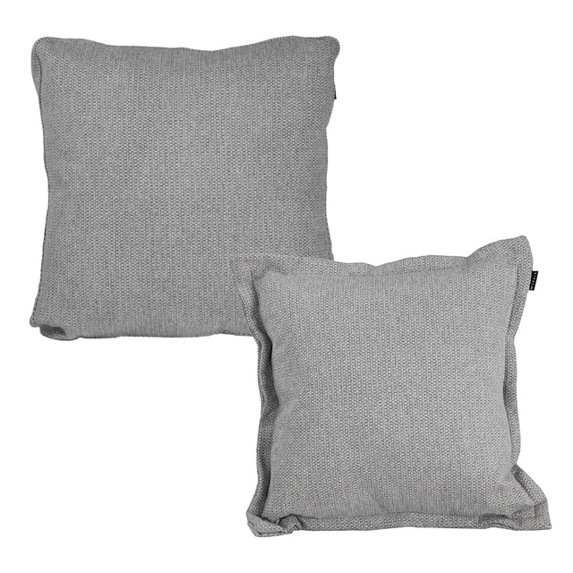 Set de 2 Cojines Decorativos (1 Cuadrado + 1 Cuadrado Grande) Rivo Gris