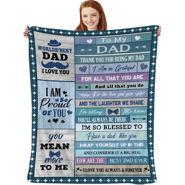LHSHID Gifts to My Dad Blanket Super Soft Cozy Warm Flannel Throw Blanket for Couch Sofa Bed Christmas Father's Day Dad Birthday Gifts Idea 60"x80"