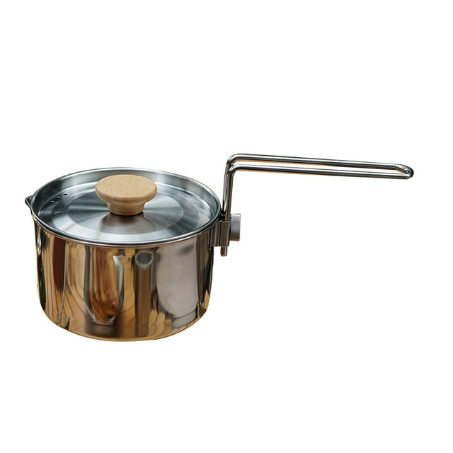 Cafetera para acampar, tetera de acero inoxidable para acampar, tetera de acero inoxidable, olla para acampar, mejore su experiencia