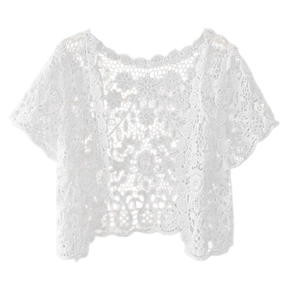 ZIXKCGDSE Womens Fashion Cover Ups Summer Casual and Simple Hollow Knitted Lace Cardigan Size XXL