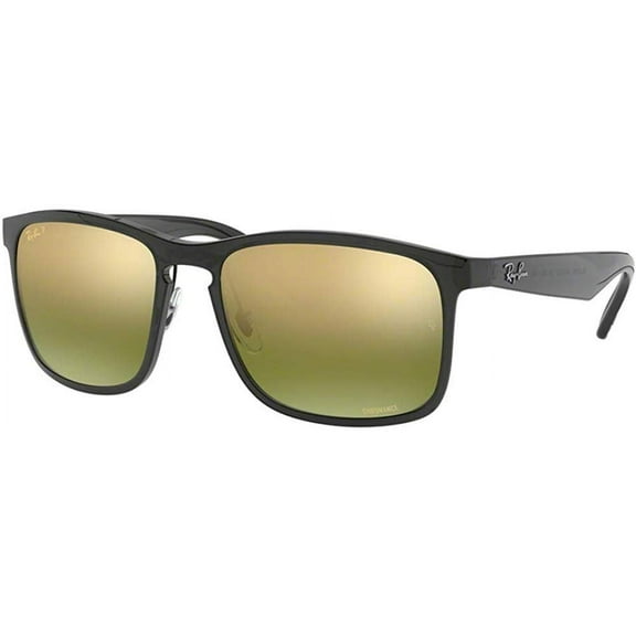 Ray-Ban RB4264 876/6O 58M Shiny Grey/Green MIrror Gold Polarized Sunglasses For Men For Women