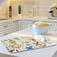 thumbnail image 5 of FREEAMG Floral Butterfly Dragonfly Insect Dish Drying Mat Microfiber Absorbent Drying Pad Heat Resistant Kitchen Island Protector Holiday Housewarming Seasonal Gift 18"× 24", 5 of 6