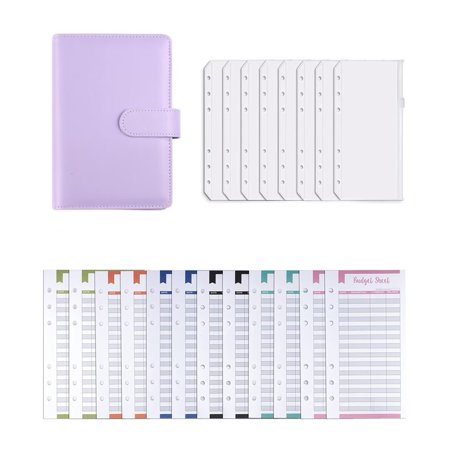 Chuangdi 24 Pack A6 PU Leather Binders - Refillable 6-Ring Notebook Covers With Pockets & Magnetic Closure