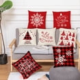 thumbnail image 3 of Funda de almohada de lino navideña, artículos para el hogar, alce, almohada de sofá, árbol de Navidad, mesita de noche, bolsa suave, cojín, 3 of 6