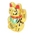thumbnail image 4 of 10inch Waving Fortune Lucky Cat Cute Fortune Cat Statue Decoration for Home Desktop Gold, 4 of 5