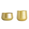 thumbnail image 2 of Yuarrent 2 macetas, jarrón dorado, maceta, organizador de almacenamiento, regalos decorativos, boda, interior, exterior, salón, balcón, Jardín y Patio oro 18 cm * 16 cm * 10.5 cm, 2 of 6