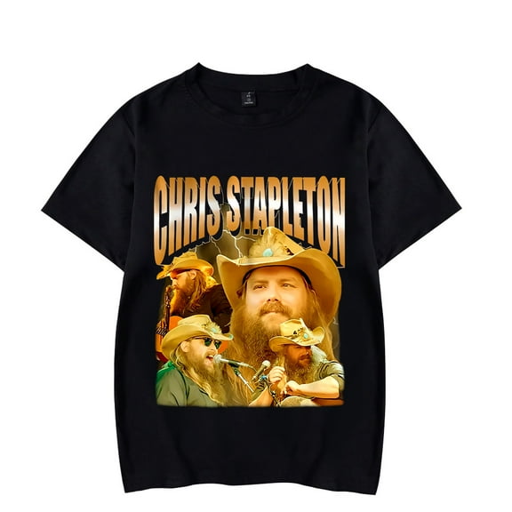 XUANXIAOJIANG Chris Stapleton T-shirt short sleeved women's men's retro casual summer loose T-shirt top