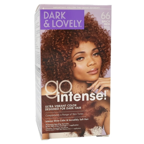 Dark And Lovely Go Intense Ultra Vibrant Hair Color, Spicy Red, 66, Pack of 6