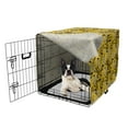 thumbnail image 5 of Vintage Dog Crate Cover, Repeating Botanical Pattern with Nostalgic Spring Flora and Leaf, Easy to Use Pet Kennel Cover Small Dogs Puppies Kittens, 7 Sizes, Dark Brown Earth Yellow, by Ambesonne, 5 of 6