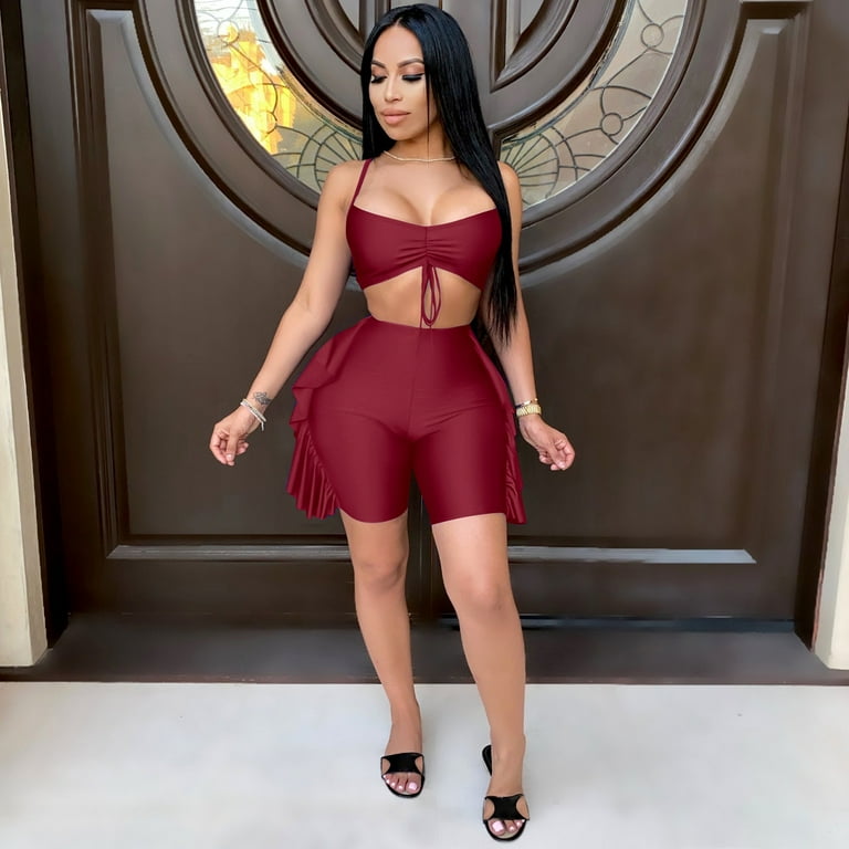 Two piece top romper dress