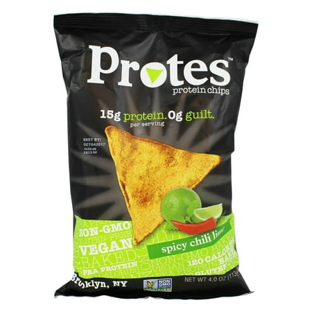 Protes Spicy Chili Lime Protein Chips 4 oz Bags - Pack of 6