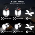 thumbnail image 2 of 4500mAh LED Solar Camping Lamp USB Rechargeable Lantern, 6 Modes SOS Waterproof Portable IP67 Waterproof Camping Lamp Tent Light for Outdoor Hiking Reading Emergency [Energy Class F], 2 of 5
