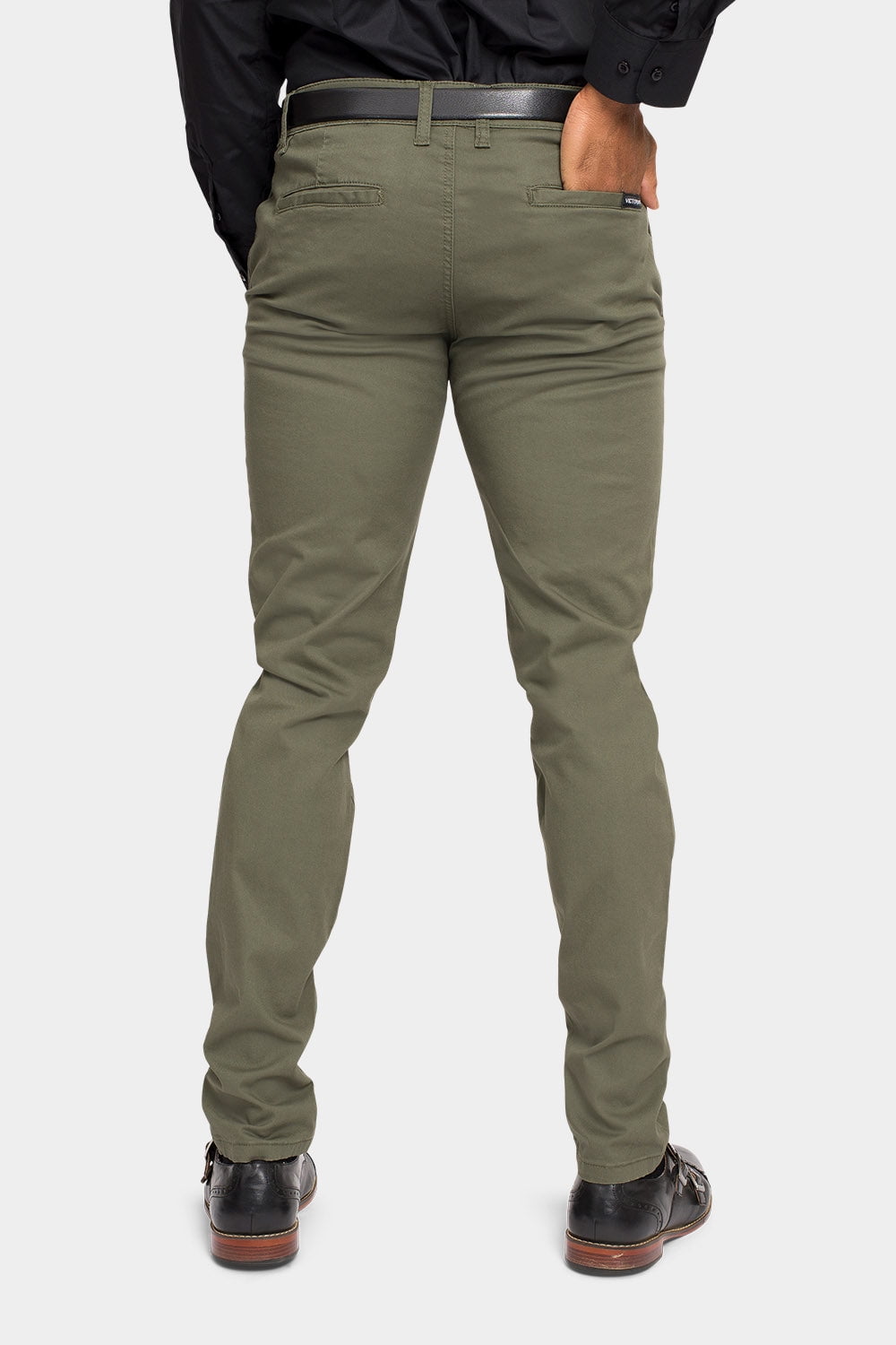 Victorious Men's Slim Fit Stretch Chino Pants, Basic Casual
