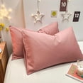 thumbnail image 3 of Juego de 2 fundas de almohada gris oscuro, funda de almohada de cama con tejido de satén suave de algodón lavado, 3 of 5
