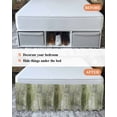 thumbnail image 7 of Sage Green Wrap Around Bed Skirts for California King Bed 16" Drop,Bed Skirt with Adjustable Elastic Belt Dust Ruffle Bed Valance Retro Oil Painting Modern Abstract Art Aesthetics Bed Frame Cover, 7 of 7