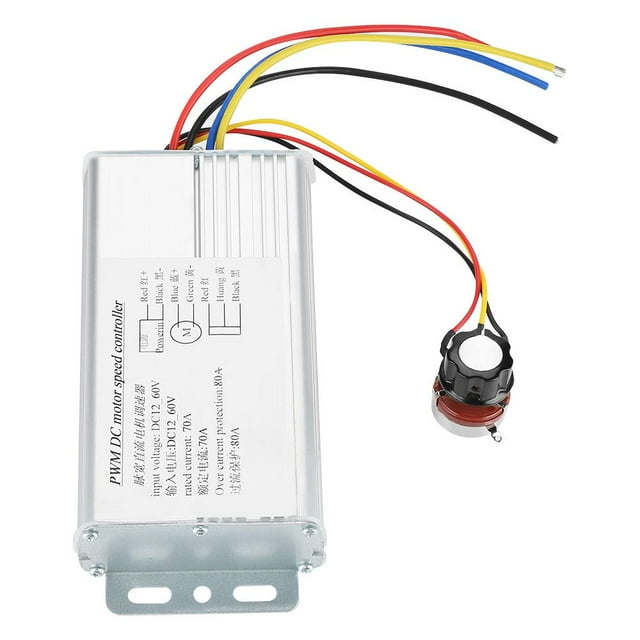 Fyydes DC 12V-60V 70A PWM Régulateur de Vitesse de Moteur Régulateur de Commande d'Entraînement Réglable, Contrôleur de Vitesse de Moteur, Contrôleur de Vitesse de Moteur de Courant Continu