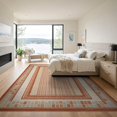 thumbnail image 3 of ODIKA 9'x12' Washable Area Rug Non-Shedding, Easy Care Rag Checkered Layered Mosaic Grid Farmhouse Vintage Frame Doormat for Master Suite, California King, Under Bed, 3 of 7