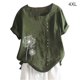 thumbnail image 2 of Sonducket Camisa de mujer Botón Casual Top Manga corta Blusa de cuello Prendas para la parte del cuerpo ejercito verde 4XL, 2 of 6