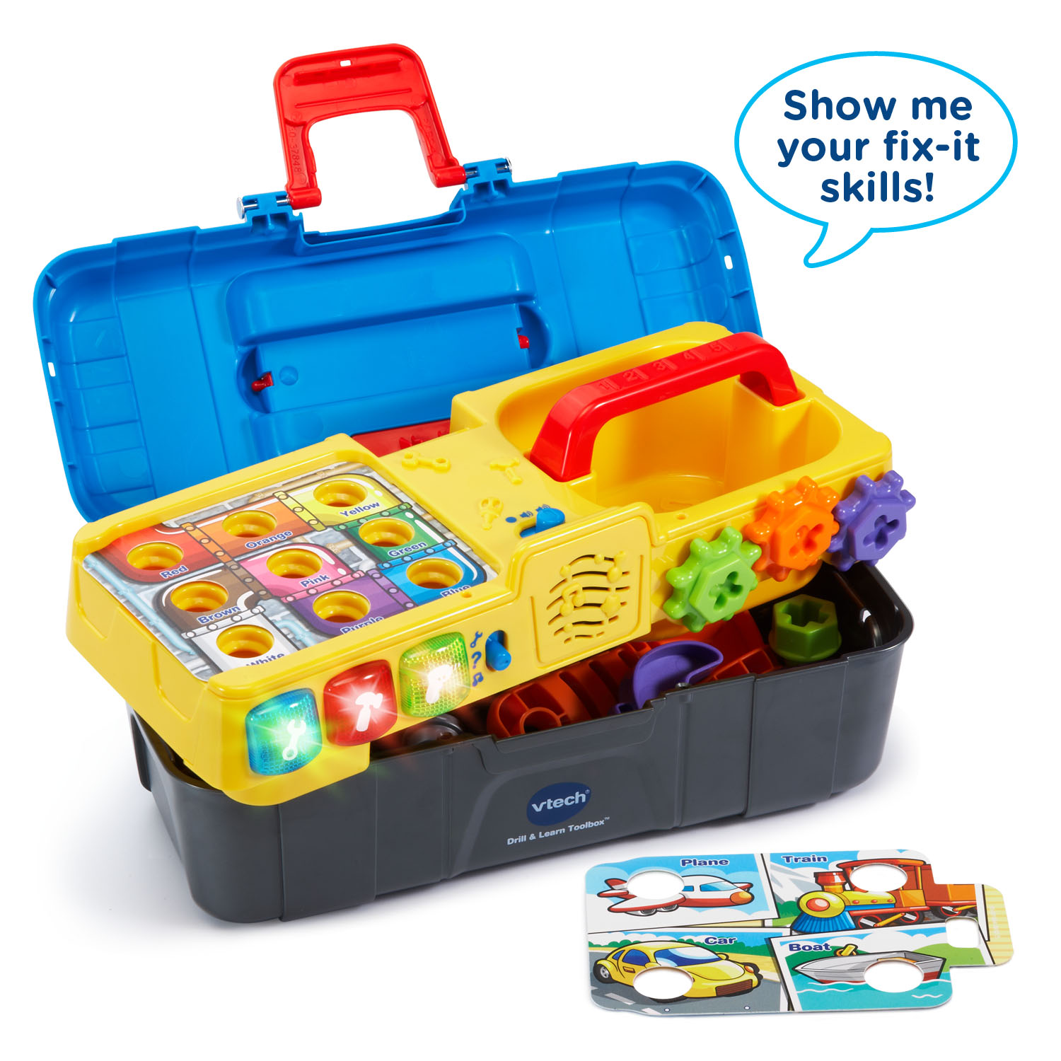 VTech Drill and Learn Toolbox With Working Drill and Tools - image 3 of 5