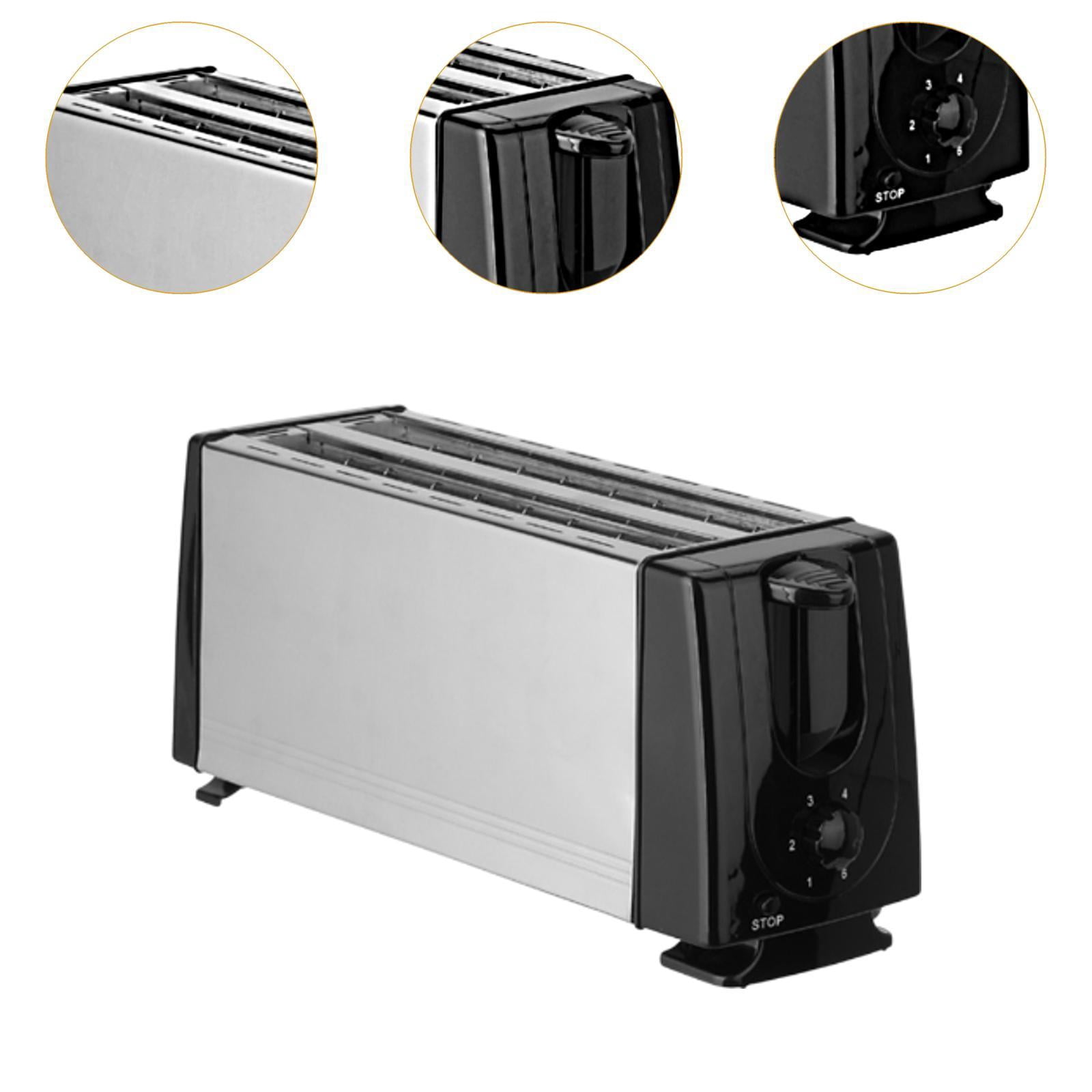 TISHITA Electric Breakfast Maker Machine 4 Slices US Plug Adjustable Settings Automatic Waffle Machine for Bagels Puff Pastry