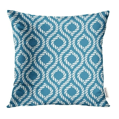 Knit Rose Pattern - ARHOME Marine Nautical Rope Knot Pattern Fishing Net Thread Border Braided Cable Cord Pillowcase Cushion Cases 16x16 inch