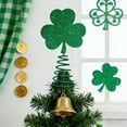 thumbnail image 2 of St. Patrick’s Day Shamrock Tree Topper Ornament - Festive Irish Holiday Decor for Christmas Tree & Home, Durable Green Clover Tree Top Accent, Perfect for March Celebrations, 8.07*4.72in, Green, 2 of 7