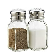 Circleware Yorkshire Clear Glass Salt and Pepper Shaker Home and Kitchen, Food Storage, Set of 2 - 2.87 oz.