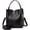 Black, variant on Retro Alligator Bucket Bag, Genuine Leather Crocodile Pattern Designer Shoulder and Crossbody Wallet Bag for Women