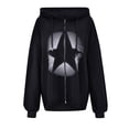thumbnail image 3 of Gibobby Sudaderas para mujer, Sudadera con Capucha de algodón con Cierre Completa Sudadera con Capucha para Mujer(Negro,CH), 3 of 5