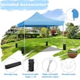 thumbnail image 4 of Lacoo 10' x 10' Pop-up Canopy with Straight Legs Wedding Party Tent Folding Gazebo Beach Canopy with Carry Bag,Blue, 4 of 7
