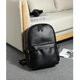 thumbnail image 5 of MOYYI Waterproof Faux Leather Laptop Backpack for Men, Fits 15.6-Inch Laptop, Black, 5 of 9