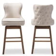 thumbnail image 4 of Home Square Swivel Barstool in Light Beige Finish - Set of 4, 4 of 8